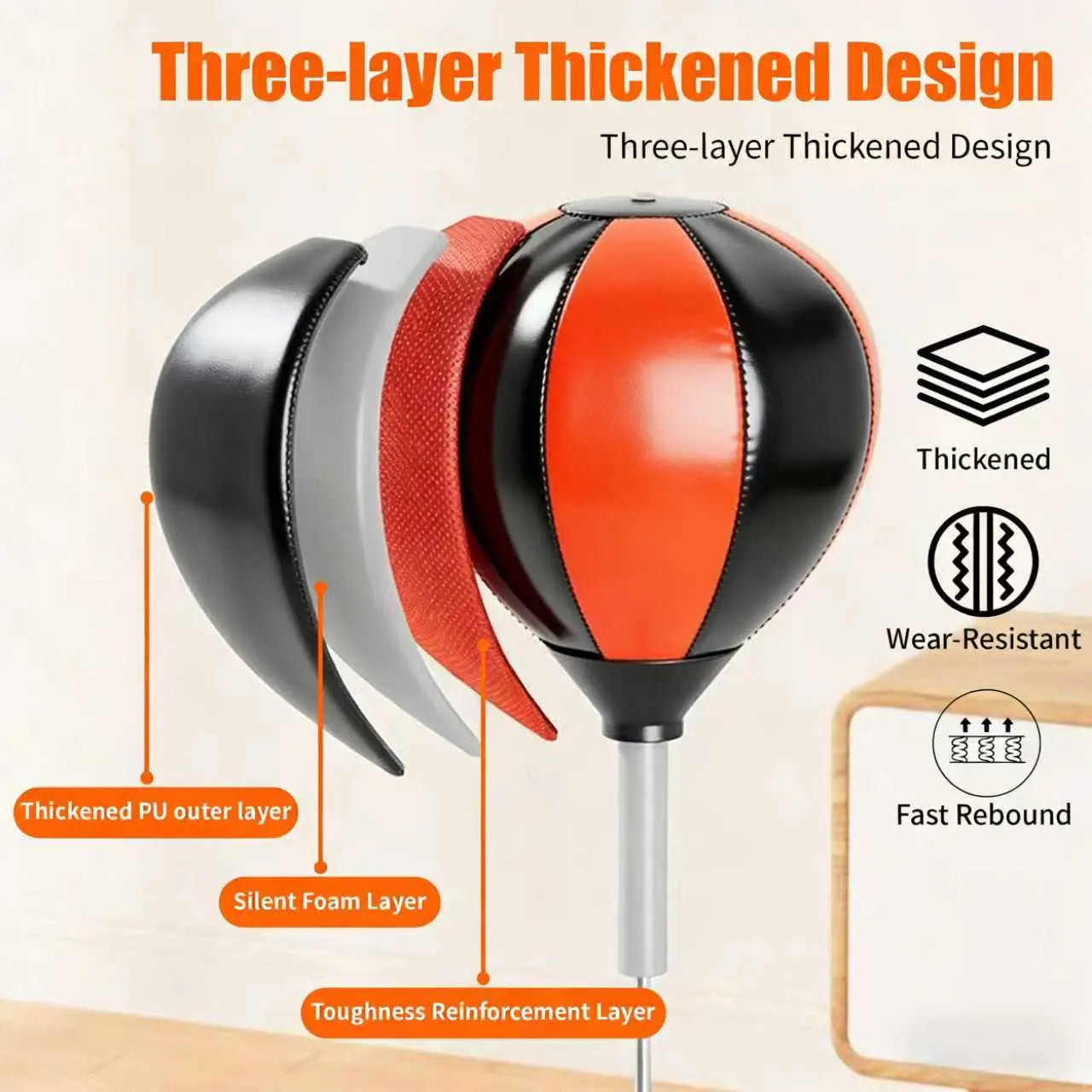 Adjustable Punching Bag Stand for Teens and Adults - Speed Bag for Boxing Training, Fitness, and Stress Relief