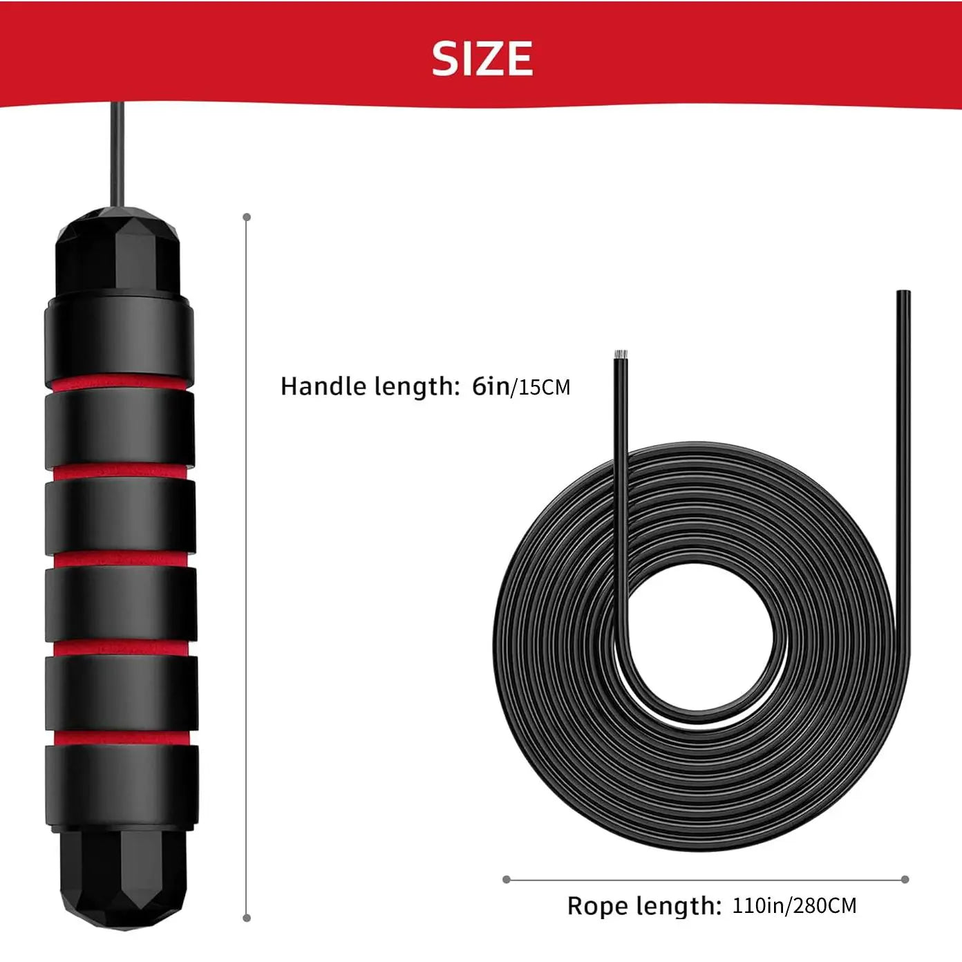 Adjustable High-Quality Jump Rope with Ball Bearings for Fitness Training - Ideal for Women, Men, and Teens
