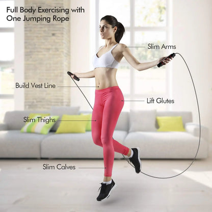 Adjustable High-Quality Jump Rope with Ball Bearings for Fitness Training - Ideal for Women, Men, and Teens