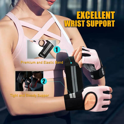 Professional Weight Lifting Gloves for Men and Women - Anti-Slip Design with Wrist Support, Full Palm Protection, and Enhanced Padding for Pull-Ups and Training