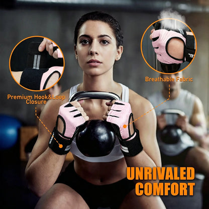 Professional Weight Lifting Gloves for Men and Women - Anti-Slip Design with Wrist Support, Full Palm Protection, and Enhanced Padding for Pull-Ups and Training